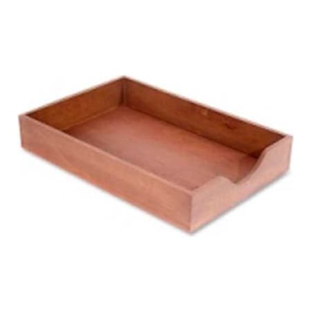 Advantus Carver Legal Size Wood Desk Tray, Walnut CW07222